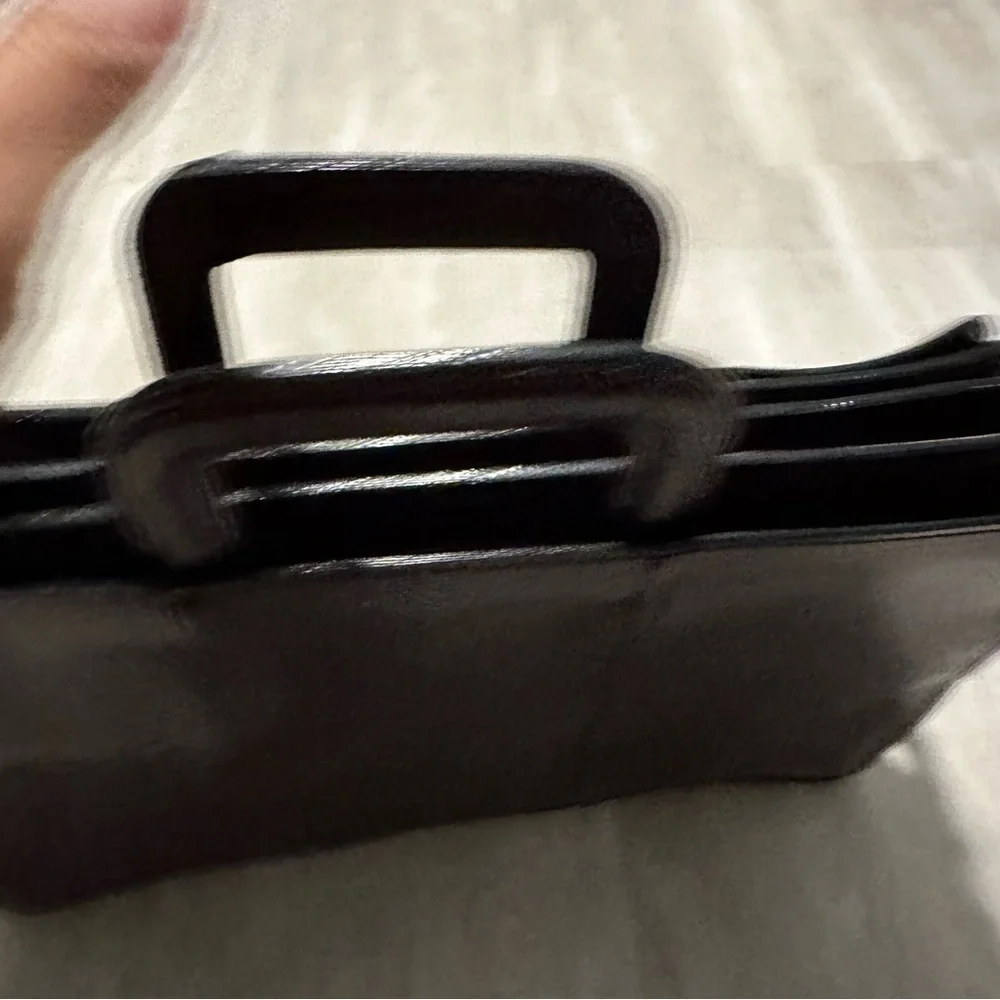 Real %100 Leather Mens Purple Burgundy Briefcase